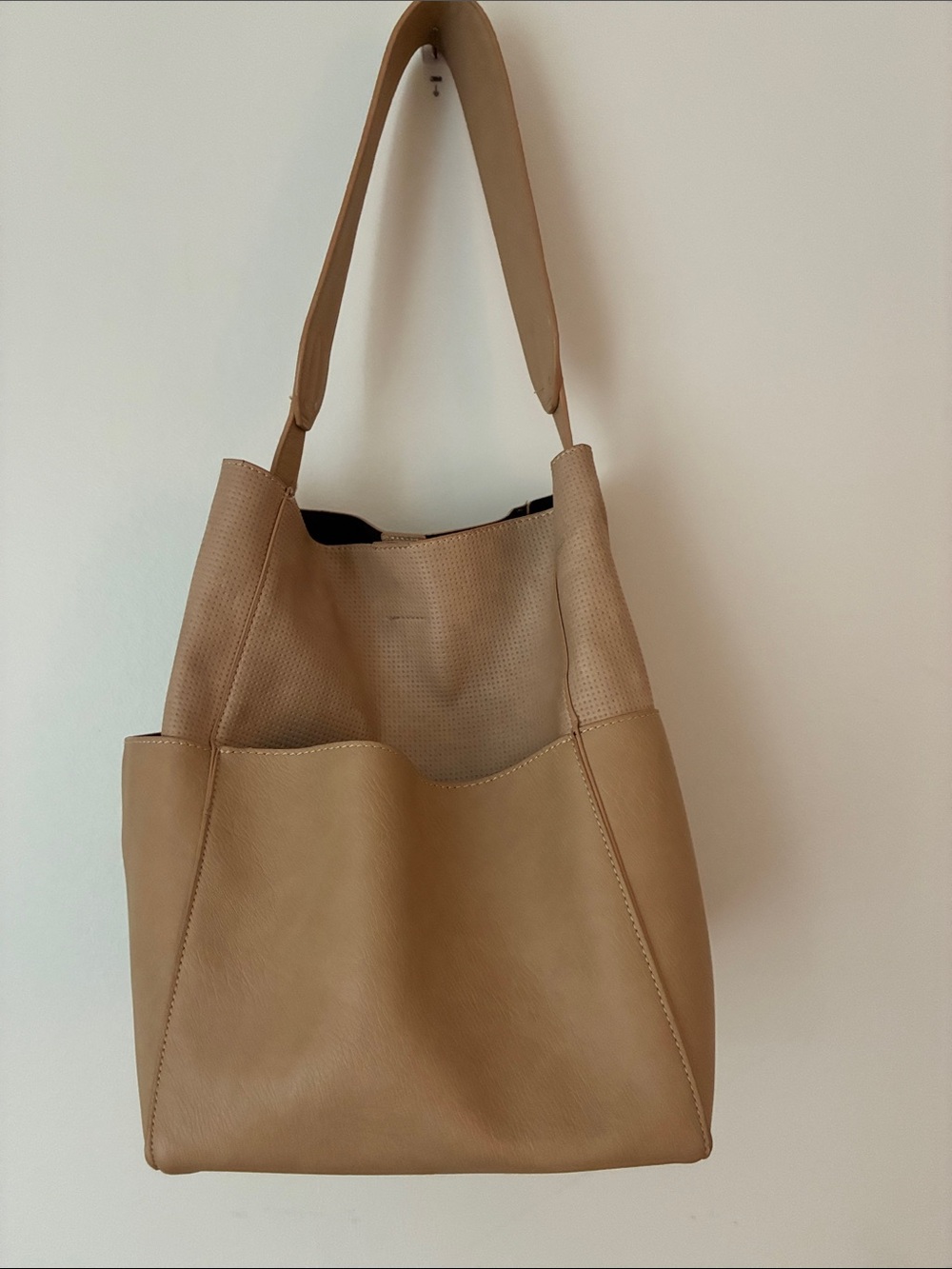Anthropologie Tan Leather Shoulder Bag